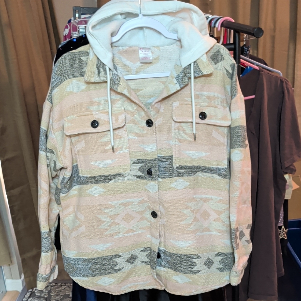 No Boundaries Textured Beige Jacket XL 15-17